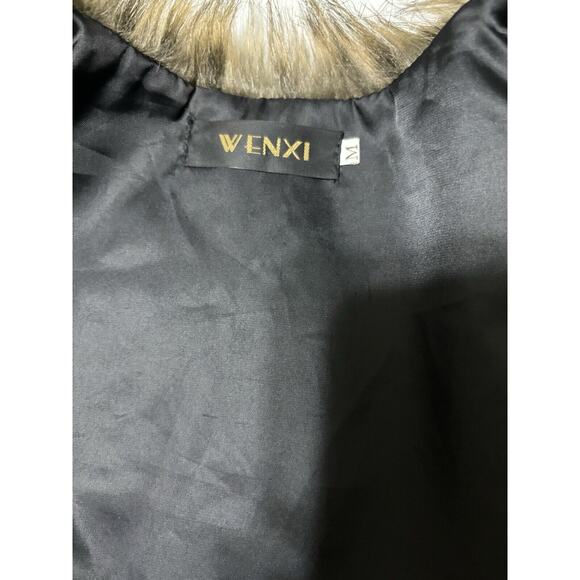 Faux Fur Vest Sleeveless Cropped Lined Party Jacket Hook Eye Closure Size Medium - Picture 5 of 5